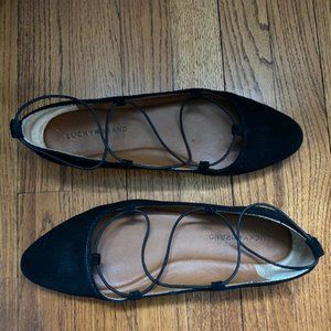 Black Suede Ballet Flats
